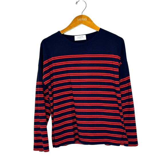 La Ligne blue/red striped top Women's Size Small - Picture 1 of 9